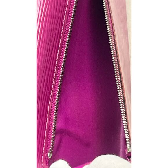 Louis Vuitton Eugenie Epi Leather Trifold Long Wallet Grenade Silver Hardware - Picture 9 of 16